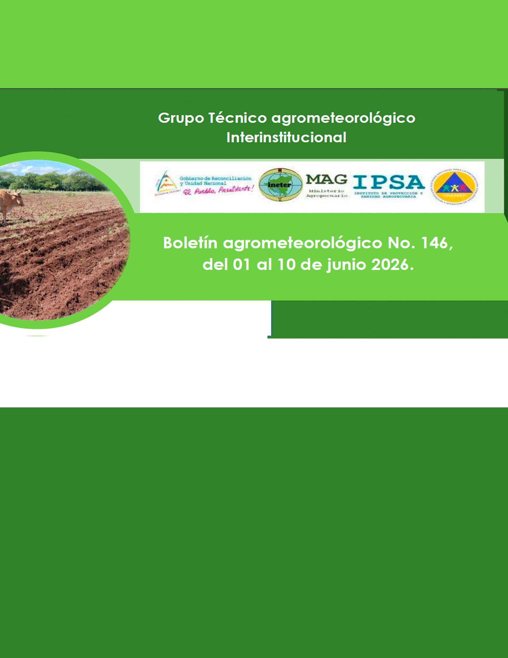 Boletín agrometeorológico No.146
