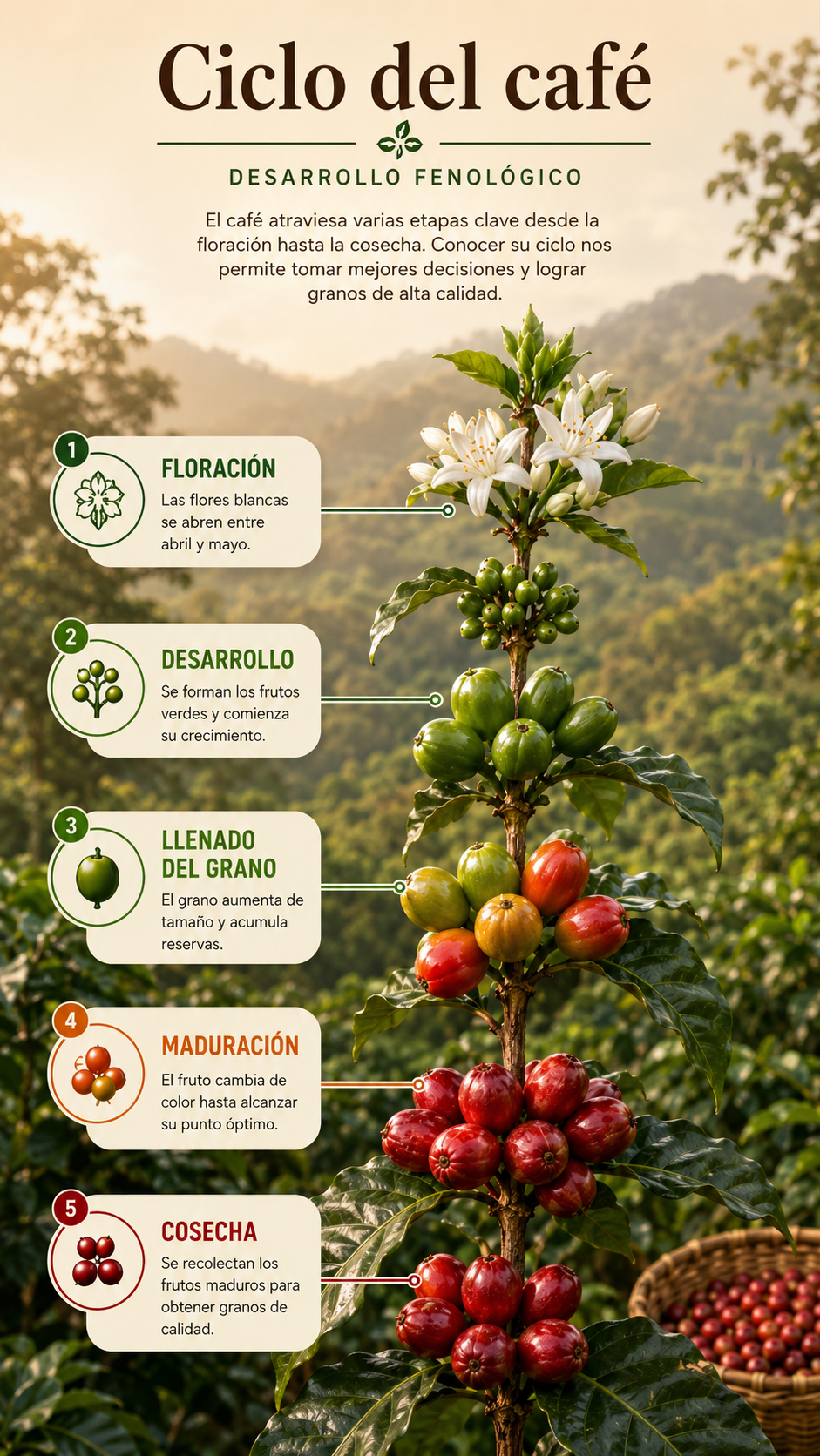 Desarrollo fenológico del café